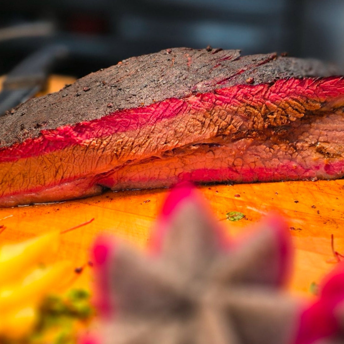 PEACH MOLASSES SMOKED BRISKET