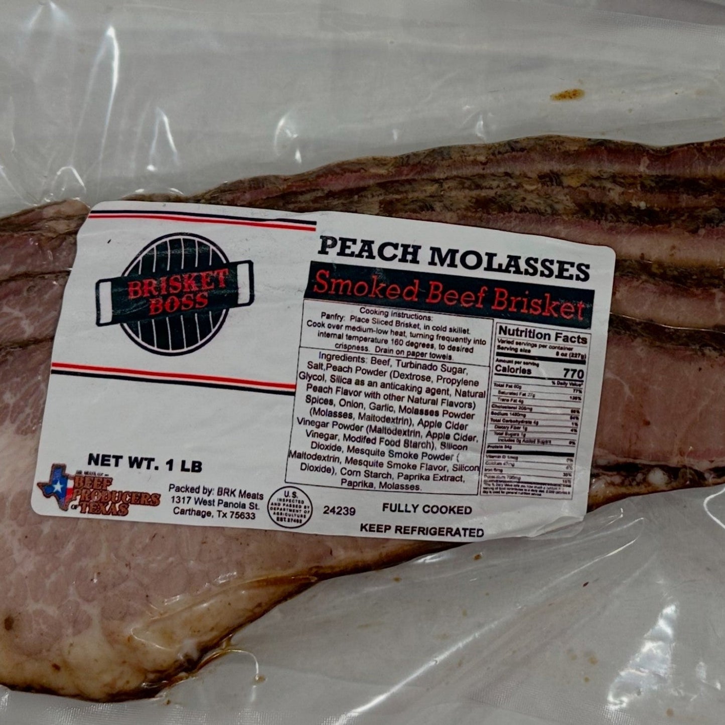 PEACH MOLASSES SMOKED BRISKET
